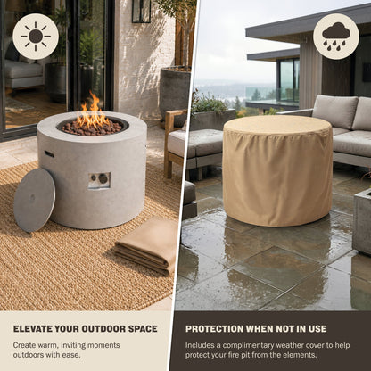 Loren 32" Outdoor Alloy Steel Fire Pit Table for Patio