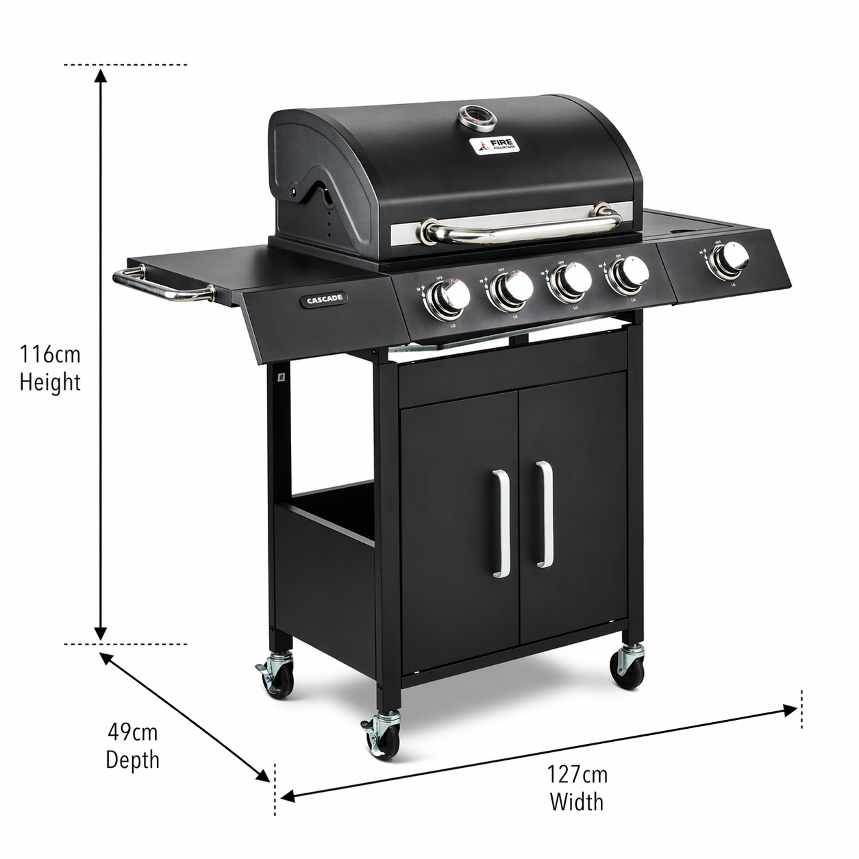 Fire Mountain Cascade 5 Burner Gas BBQ (4+1)