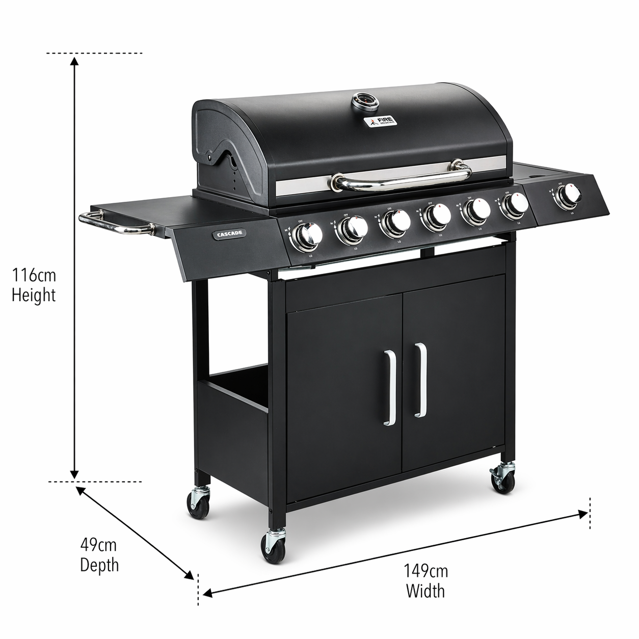 Fire Mountain Cascade 7 Burner Gas BBQ (6+1)
