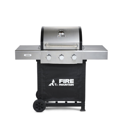 Fire Mountain Sierra 3 Burner Stainless Steel Gas BBQ