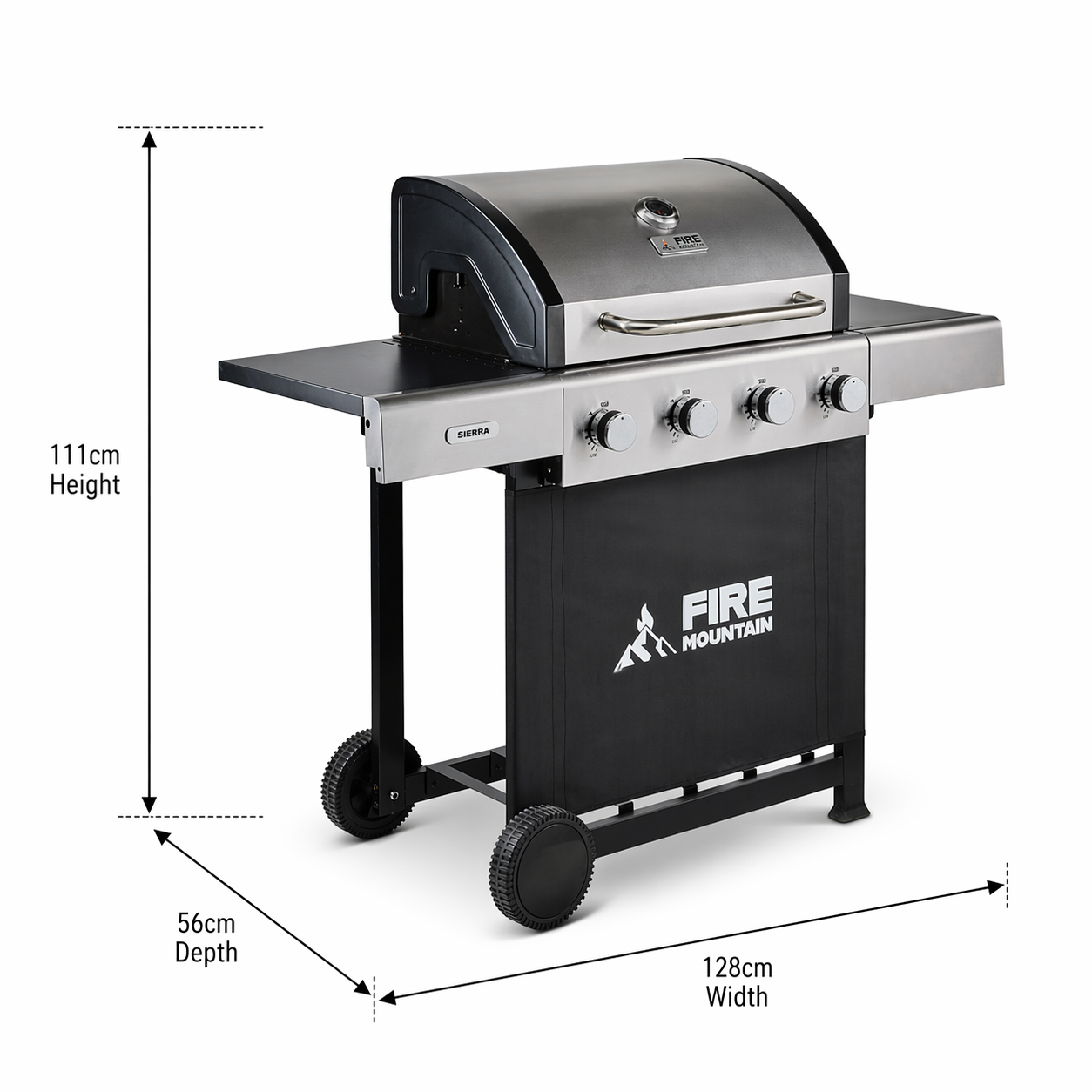 Fire Mountain Sierra 4 Burner Stainless Steel Gas BBQ