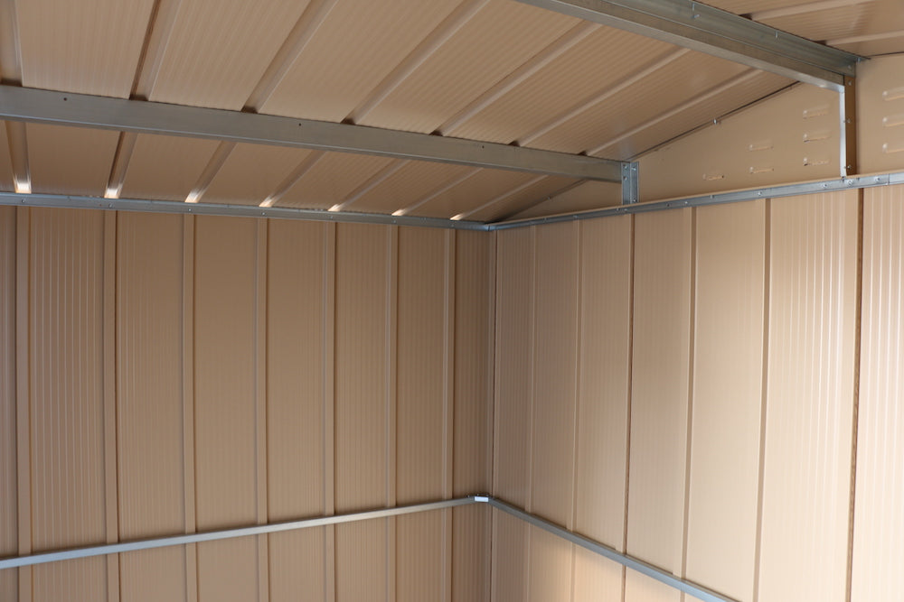 Duramax TOP 2.52 x 1.74 m Metal Shed - Woodgrain