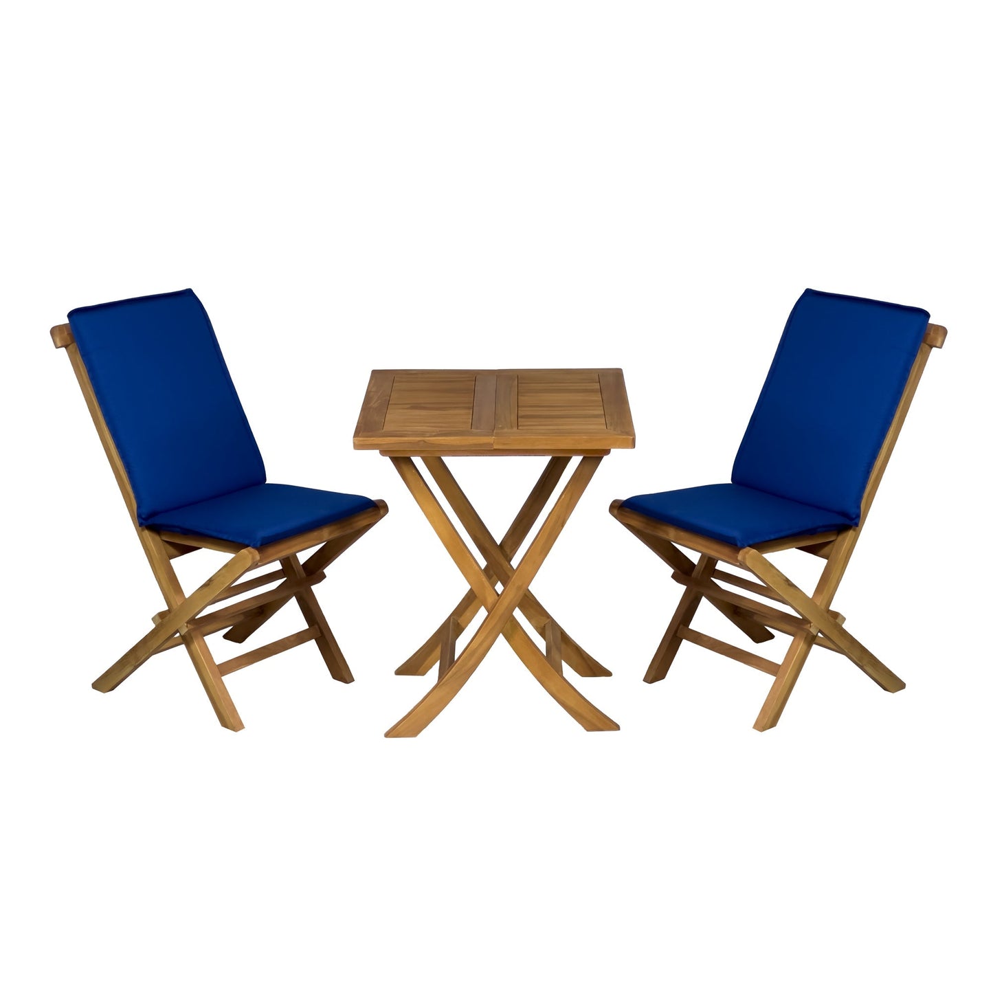 Leona 3PC Foldable Bistro Set - Teakwood