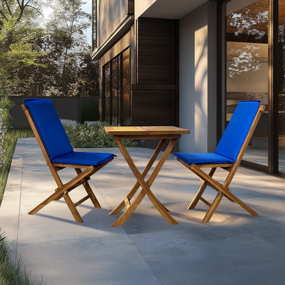 Leona 3PC Foldable Bistro Set - Teakwood