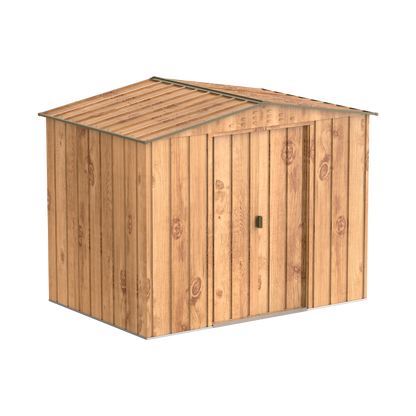 Duramax TOP 2.52 x 1.74 m Metal Shed - Woodgrain