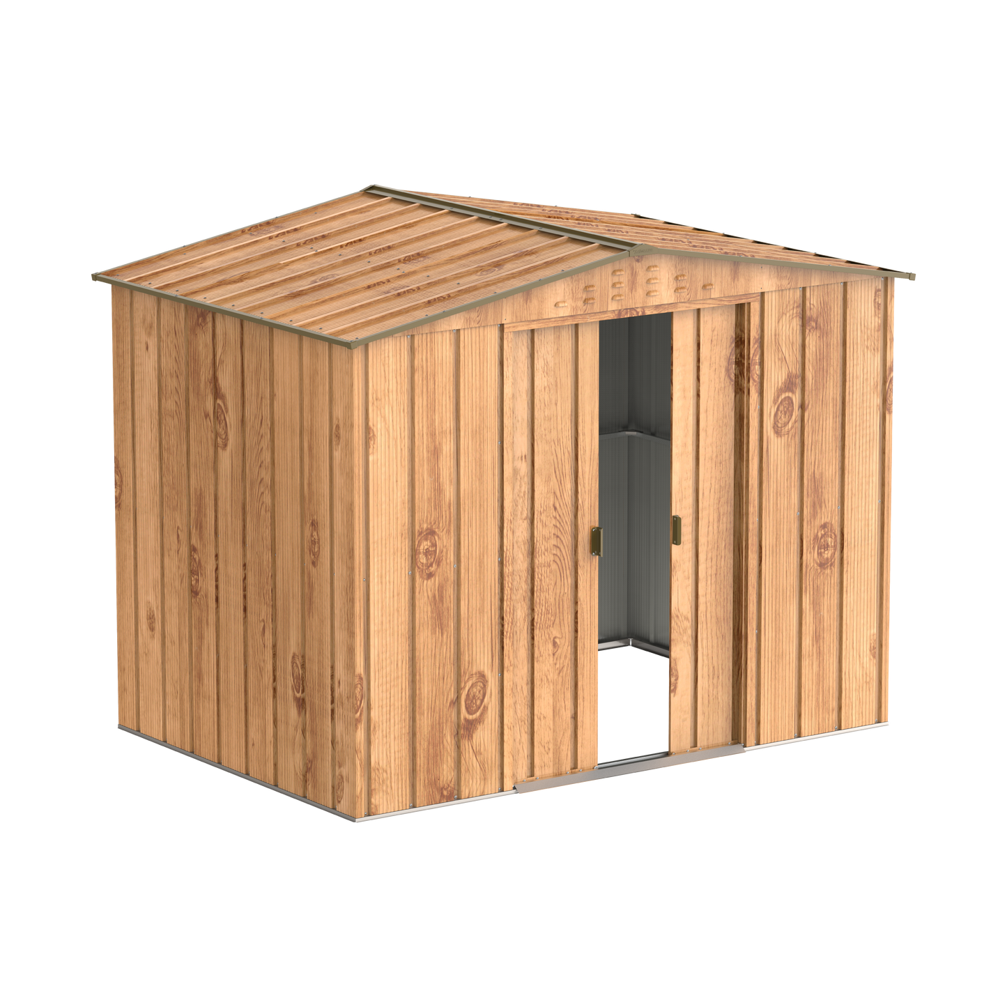 Duramax TOP 2.52 x 1.74 m Metal Shed - Woodgrain