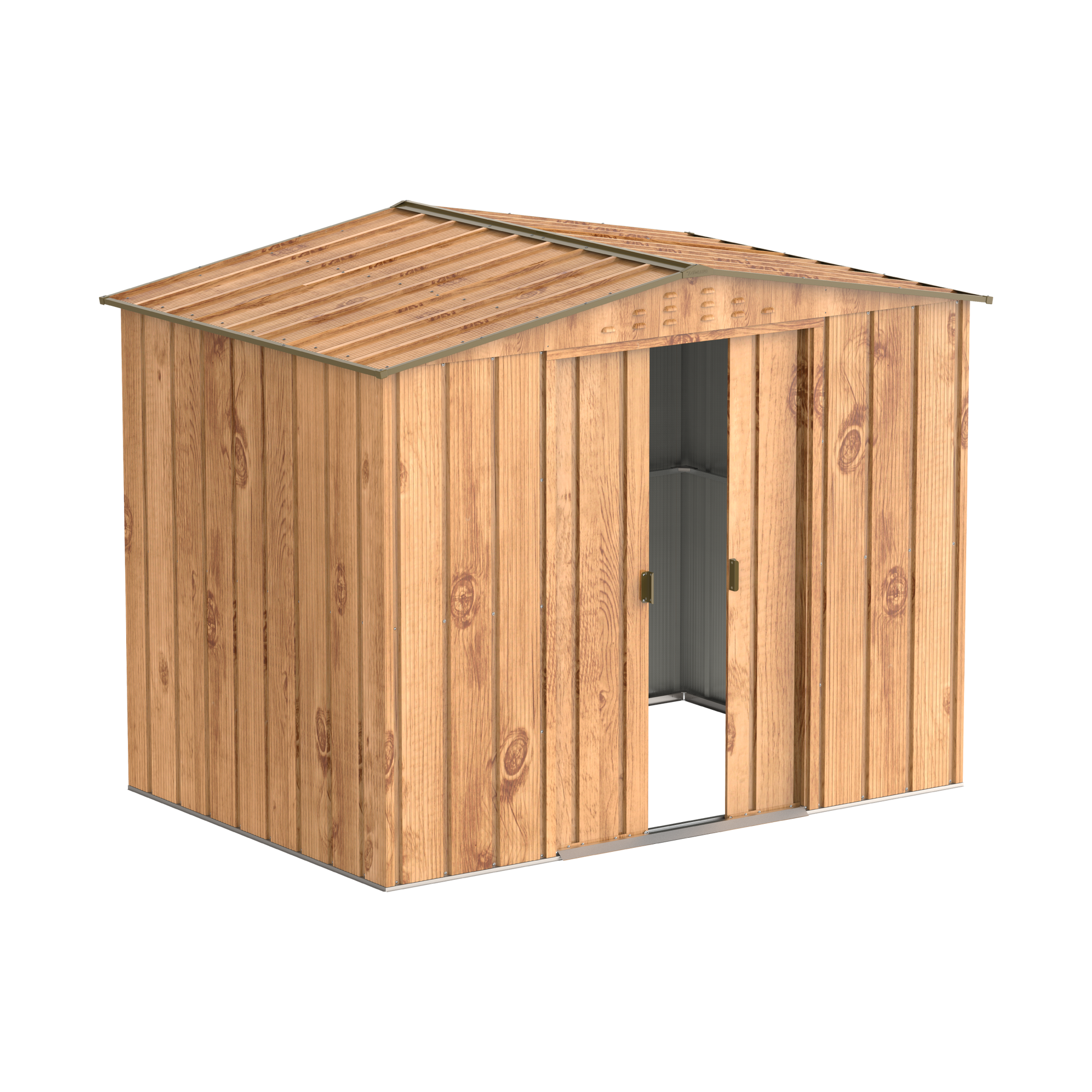 Duramax TOP 2.52 x 1.74 m Metal Shed - Woodgrain