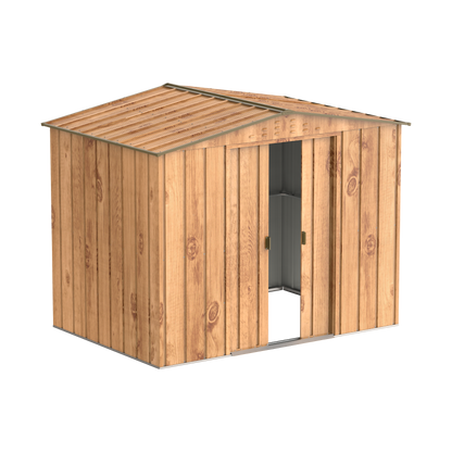Duramax TOP 2.52 x 1.74 m Metal Shed - Woodgrain