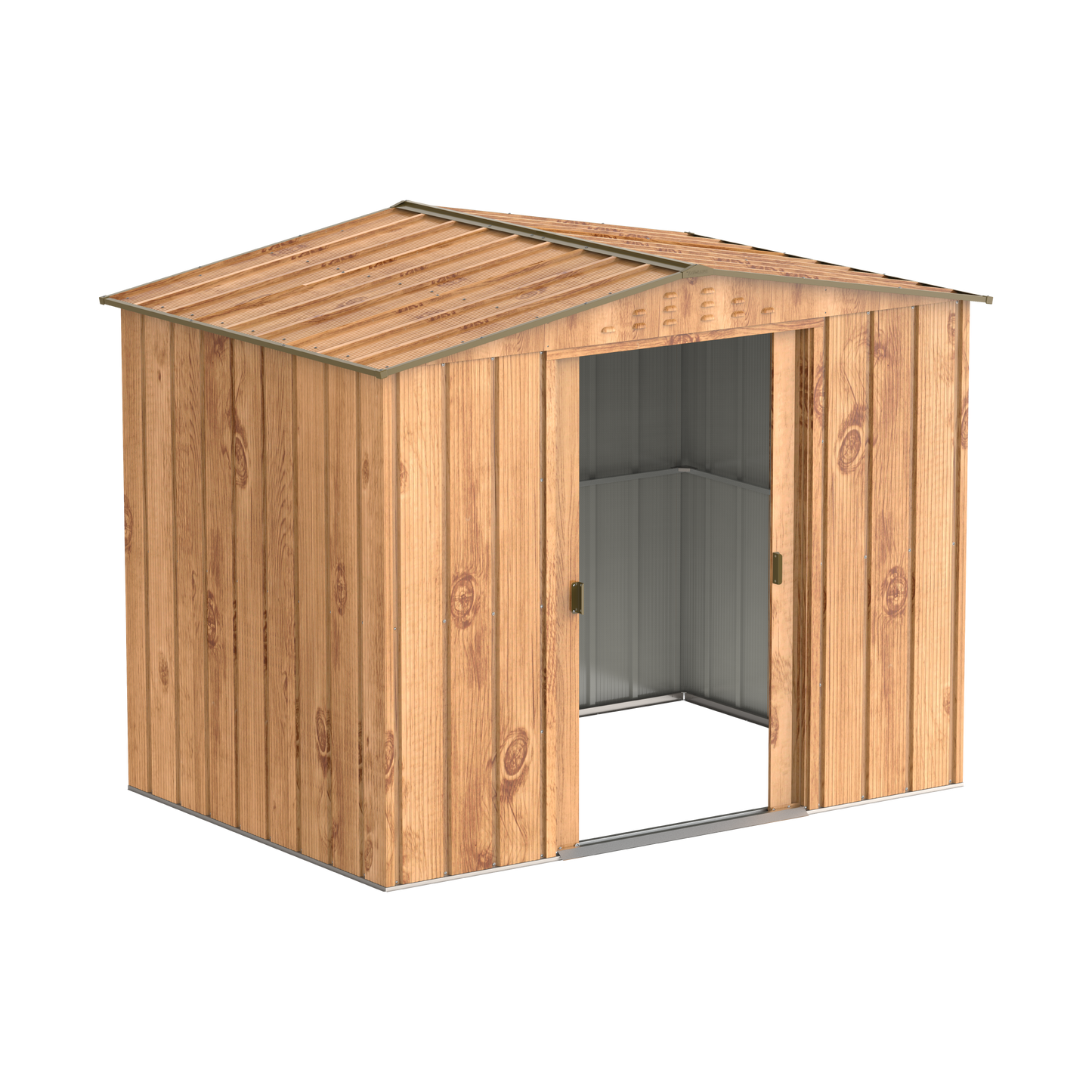 Duramax TOP 2.52 x 1.74 m Metal Shed - Woodgrain