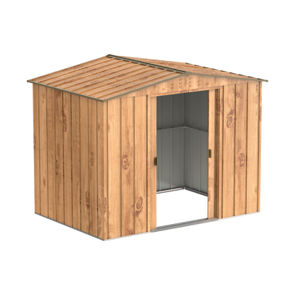 Duramax TOP 2.52 x 1.74 m Metal Shed - Woodgrain