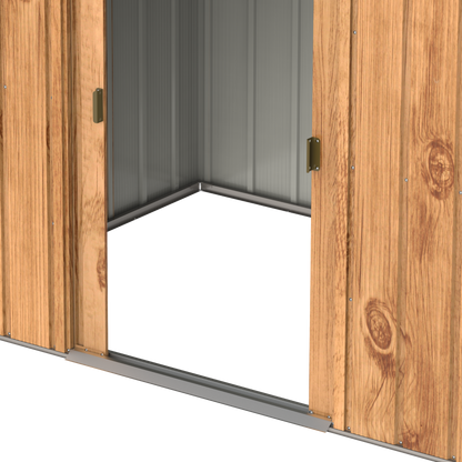 Duramax TOP 2.52 x 1.74 m Metal Shed - Woodgrain