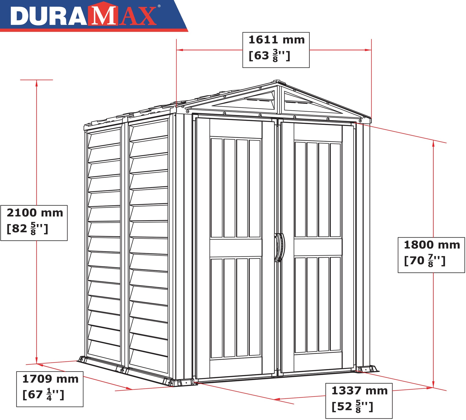 Duramax YardMate PLUS 1.71 x 1.71 m Plastic Shed