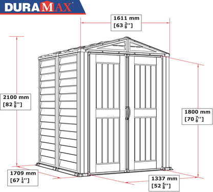 Duramax YardMate PLUS 1.71 x 1.71 m Plastic Shed