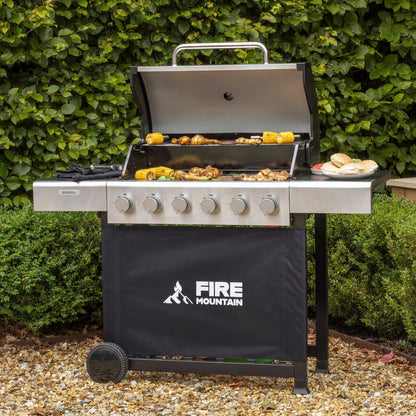 Fire Mountain Sierra 6 Burner Stainless Steel Gas BBQ