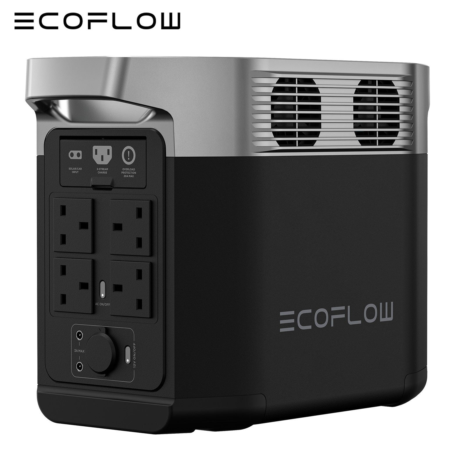 ECOFLOW DELTA 2 LiFePO4 Power Station 2400W Max with 220W Portable Solar Panel