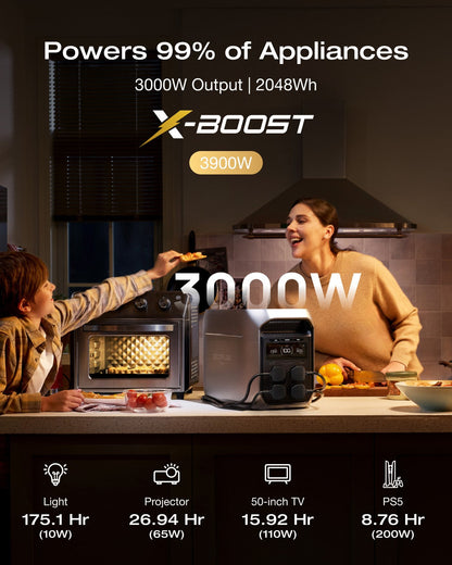 ECOFLOW DELTA 3 Max Plus 2048Wh Portable Power Station 500W Alternator Charger