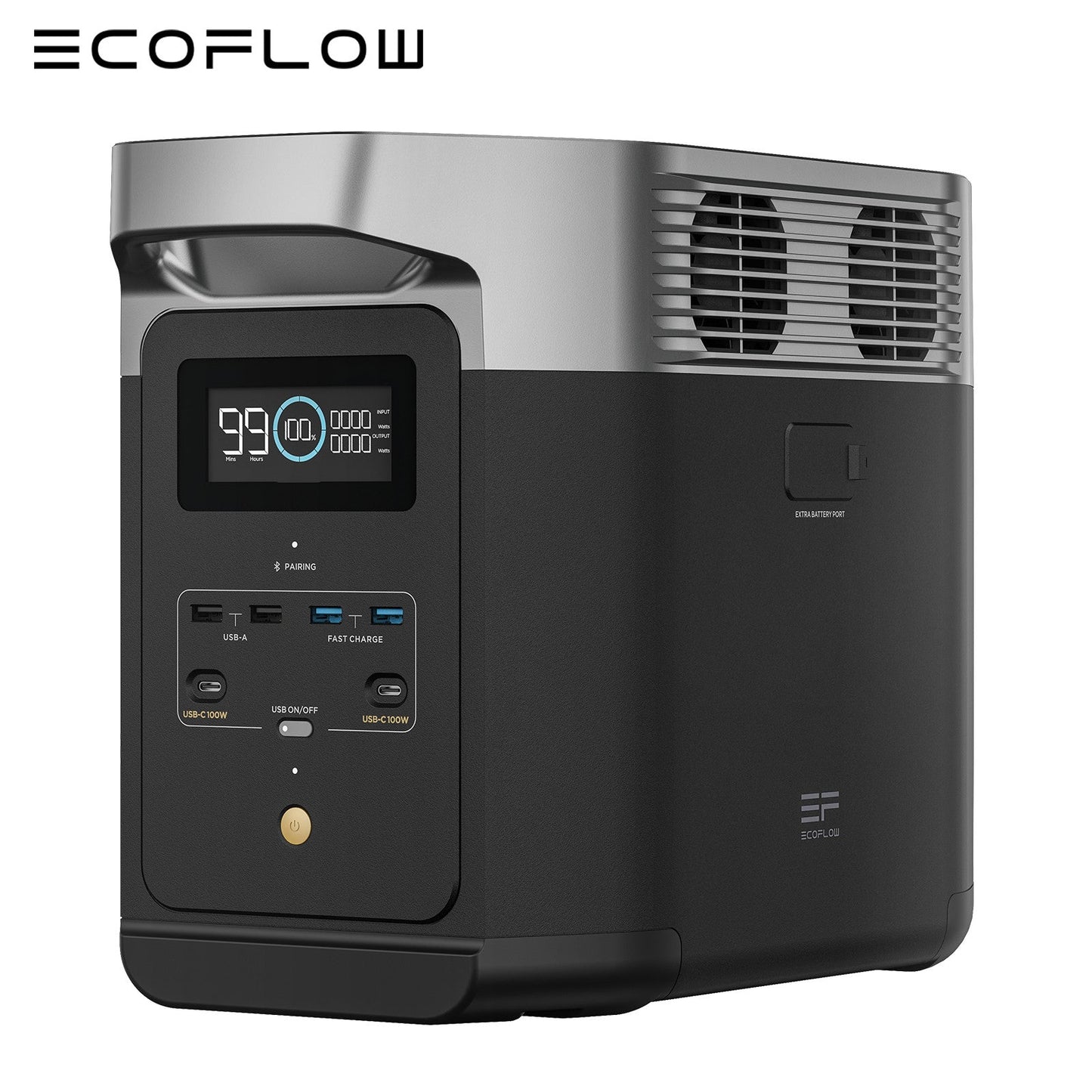 ECOFLOW DELTA 2 Portable LFP Power Station 1024Wh X-boost 2400W Solar Generator