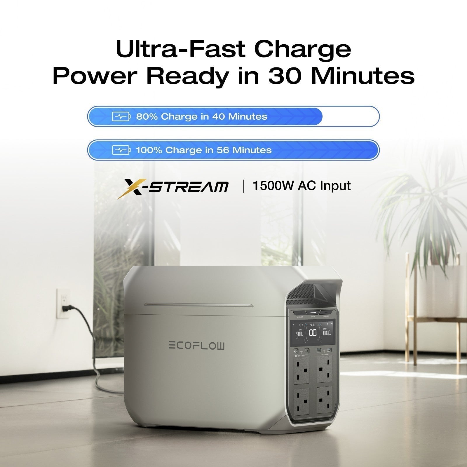 ECOFLOW Refurbished DELTA 3 PLUS 1024Wh Portable Power Station LFP Solar Battery