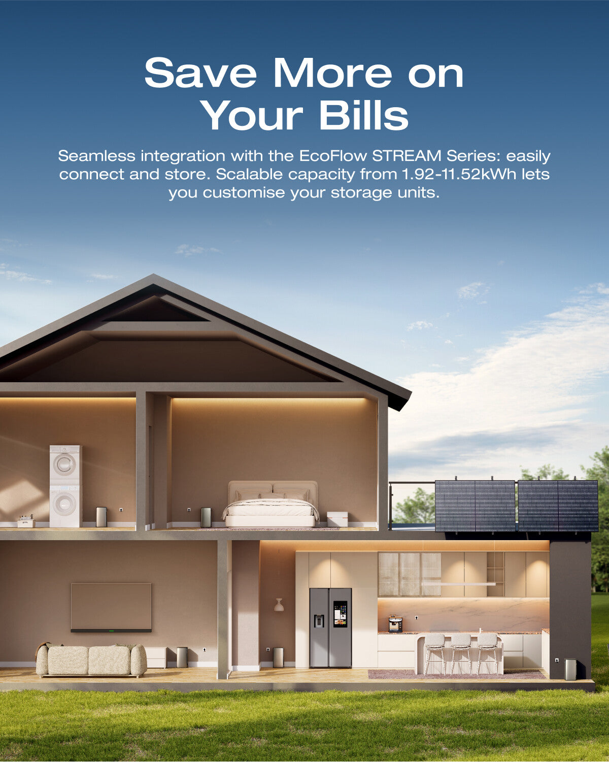 EcoFlow Stream 800W Micro Inverter 800W PV Panel Grid Tied Balcony Solar System